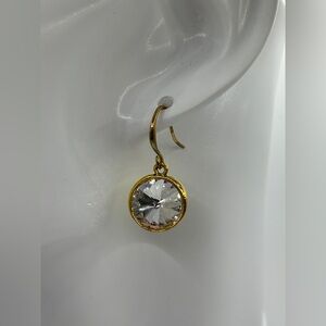 Elegant Silver Crystal Drop Earrings NWT